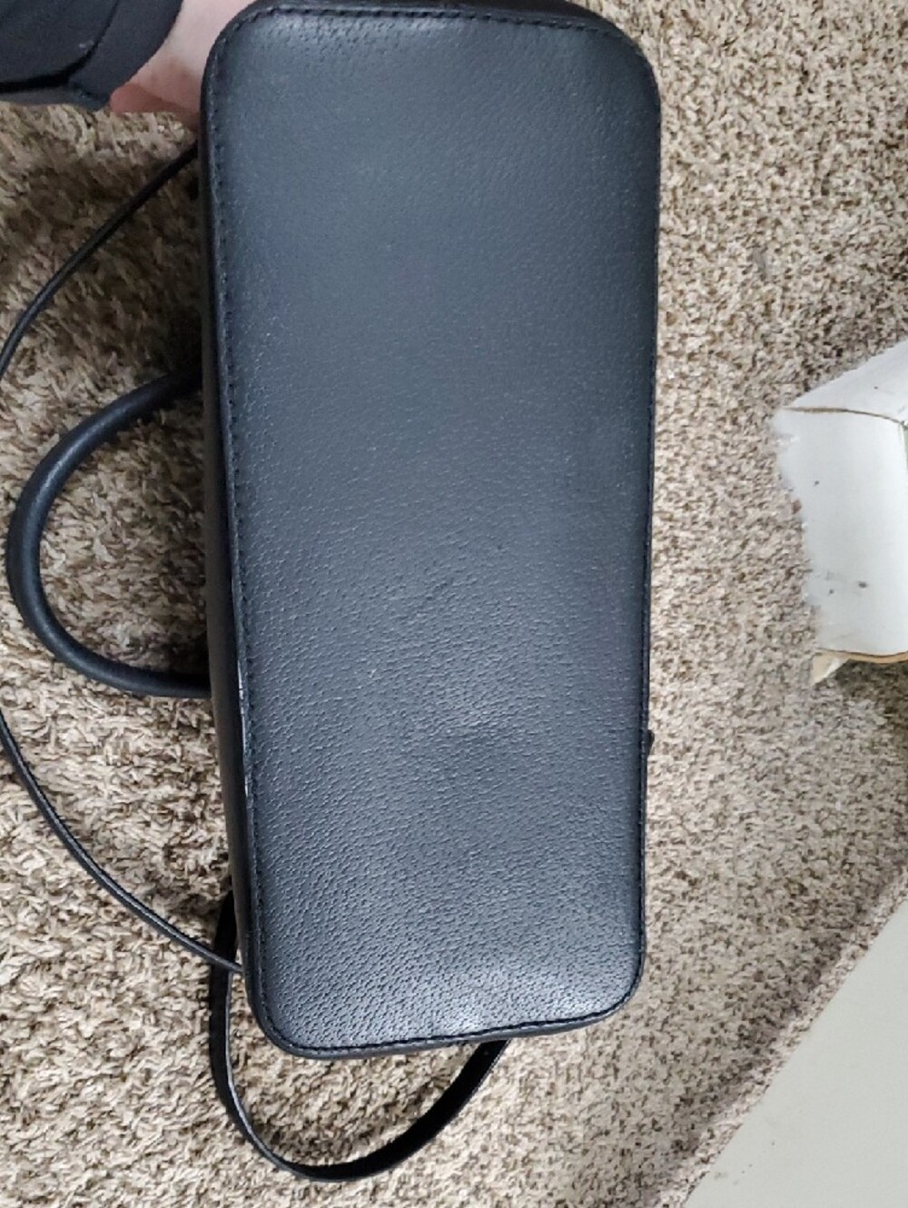 kate spade black leather satchel with gold-tone logo - Picture 10 of 16